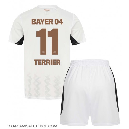 Camisa de Futebol Bayer Leverkusen Martin Terrier #11 Equipamento Secundário Infantil 2024-25 Manga Curta (+ Calças curtas)